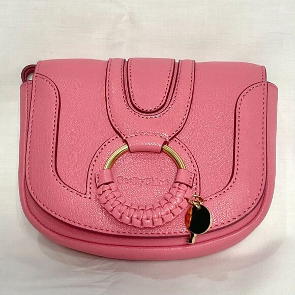 See By Chloe Hana Mini Leather Crossbody Pink Purse Handbag Bag NWT Pushy Pink - Picture 1 of 11